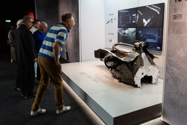 Carbon fiber survival cell from a Formula 1 car at the F1 Exhibition in Amsterdam
